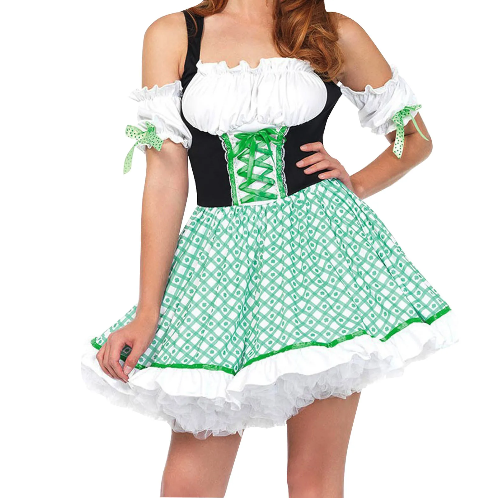 Sexy blu tedesco Oktoberfest Beer Girl Costume bavarese tradizionale Party Ladies Wench Beer Maid Dirndl Dress cameriera Outfit