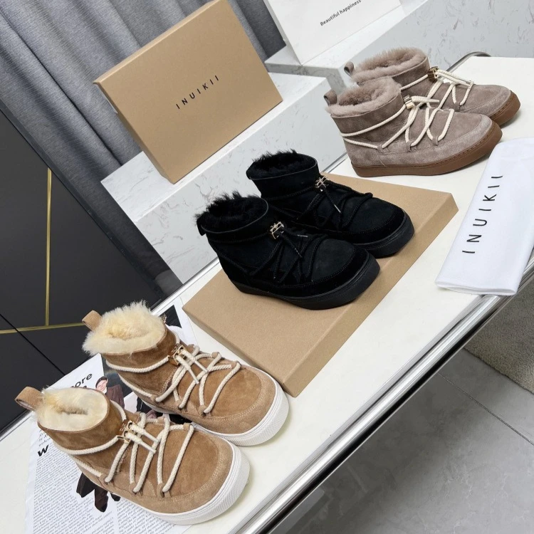 Fashion Winter Boots for Women Plush Lined, Mid Calf Snow Boots with Non-Slip Thick Sole, Comfortable for Daily Wear