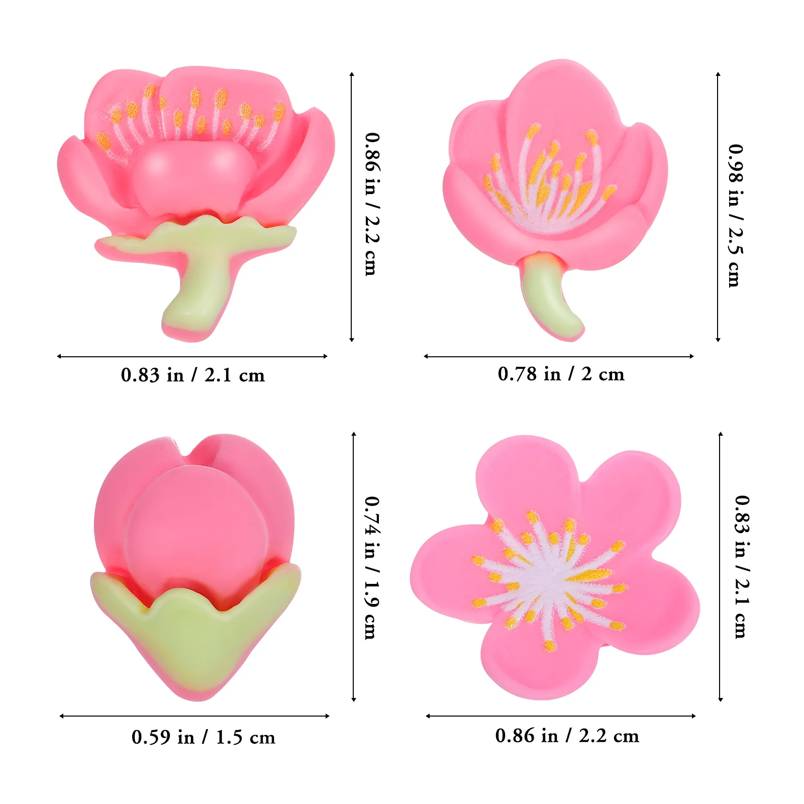 12 Pcs Peach Blossom Fridge Magnets Cute Flower Decor Secure Hold Kawaii Refrigerator Accessories Aesthetic Home Office Use