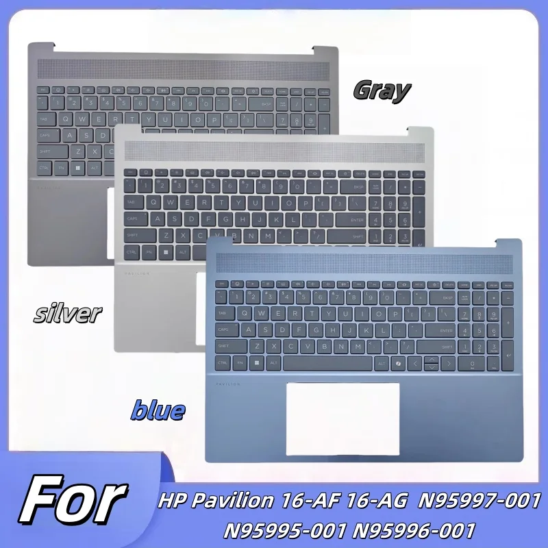 

New For HP Pavilion 16-AF 16-AG LCD Back Cover Top Case /Upper Case Palmrest Cover US Backlit keyboardN95996-001 N95995-001