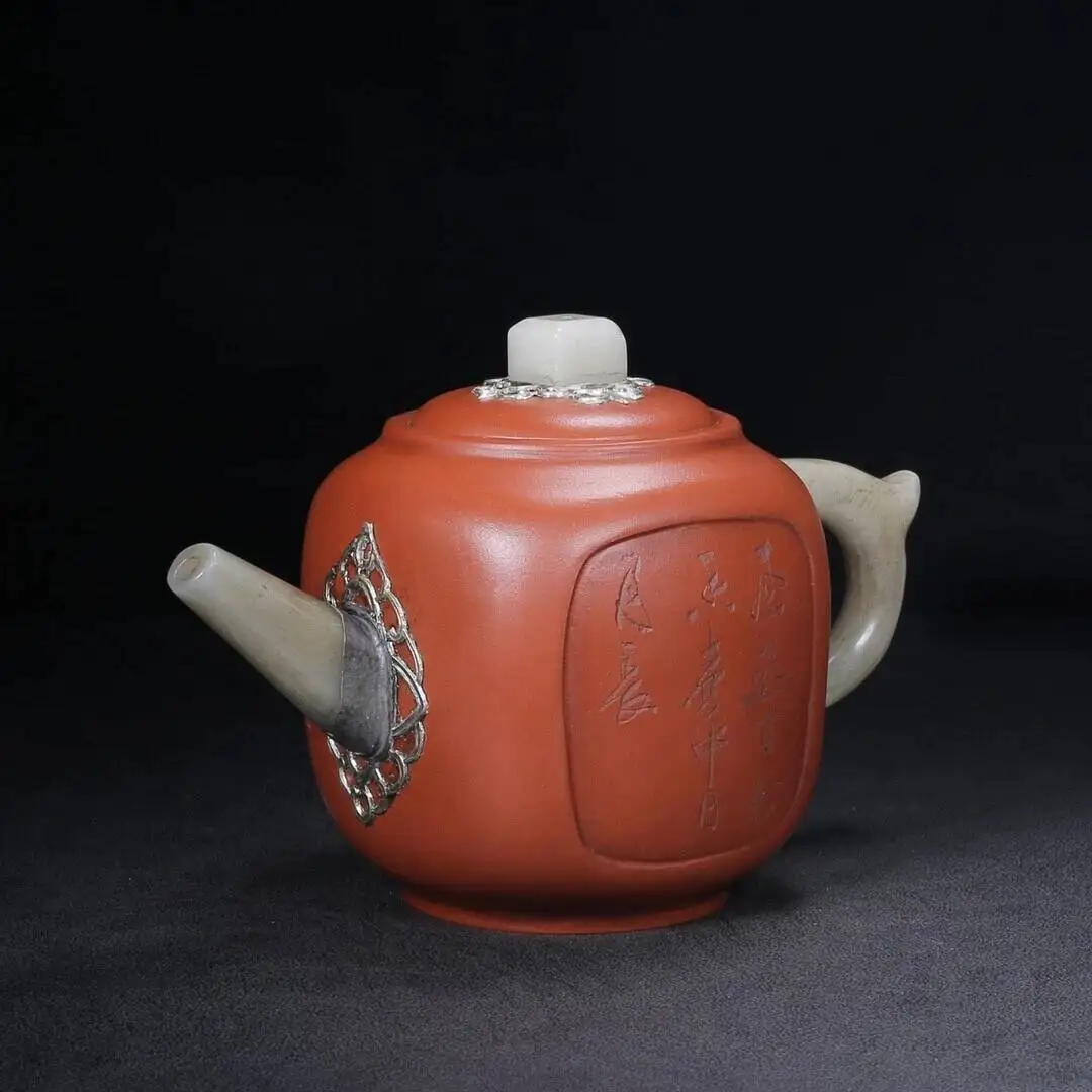 Chinese Yixing Zisha Clay Handmade Exquisite Teapot, Buddhist Style, Gold Edition, Fragrant: Clear Water 450CC