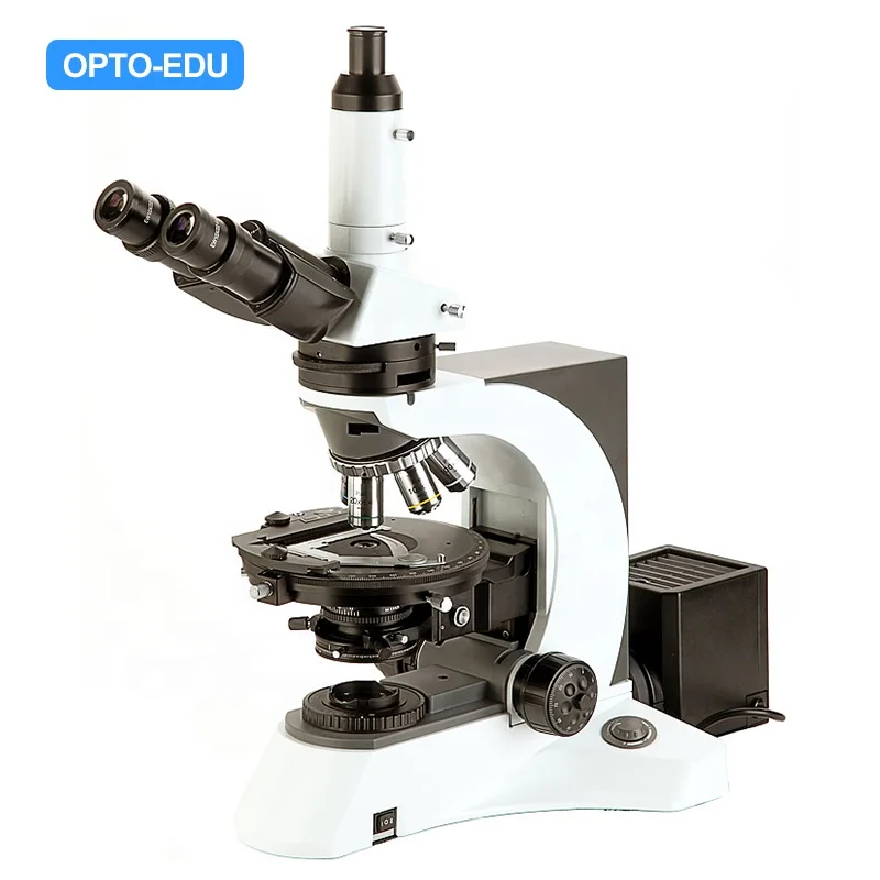 OPTO-EDU A15.1018 600x Trinocular Professional Polarizing Microscope