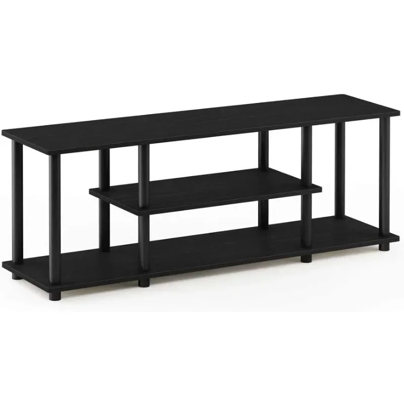 

Turn-N-Tube No Tools 3D 3-Tier Entertainment TV Stand up to 50 inch TV, Round Tubes, Walnut