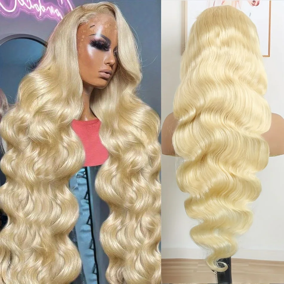 613 hd peruca frontal de renda transparente 13x6 perucas loiras 30 40 polegadas onda corporal de osso brasileiro 100% cabelo humano para mulheres escolha à venda