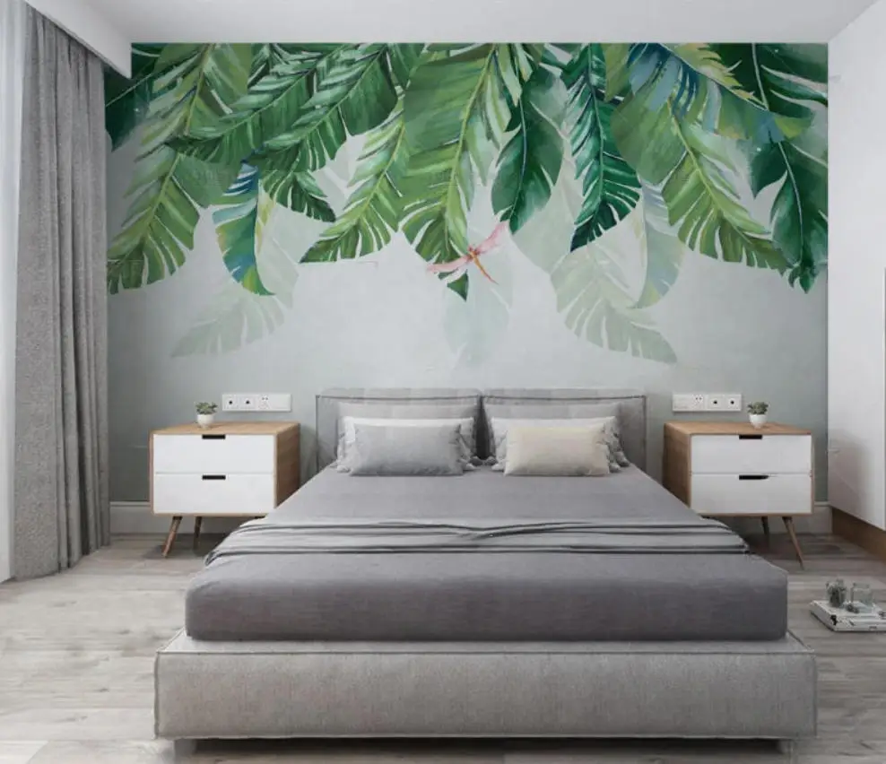 Custom Mural Wallpaper European Style Retro Tropical Rain Forest Plant Animal Scenery Wall Painting Mural Living Room Wallpaper