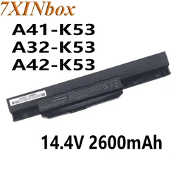 7XINbox A41-K53 A32-K53 A42-K53b 14.4V 2600mAh Laptop Battery For Asus A43 K43 K53 K53E K53F K53U K53S X53 X43 X54F X54H X54HB
