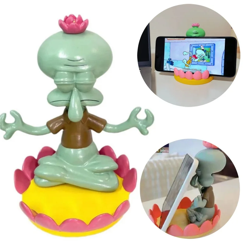 

Anime Squidward Tentacles Mobile Phone Holder Lazy Stand Table Desk Mount Holder Stand Cartoon Anime Figure Dolls Model Holders