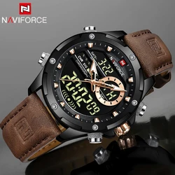 NAVIFORCE Digital Men Military Watch Waterproof Wristwatch LED Quartz Clock Sport Watch Male Big Watches Men Relogios Masculino