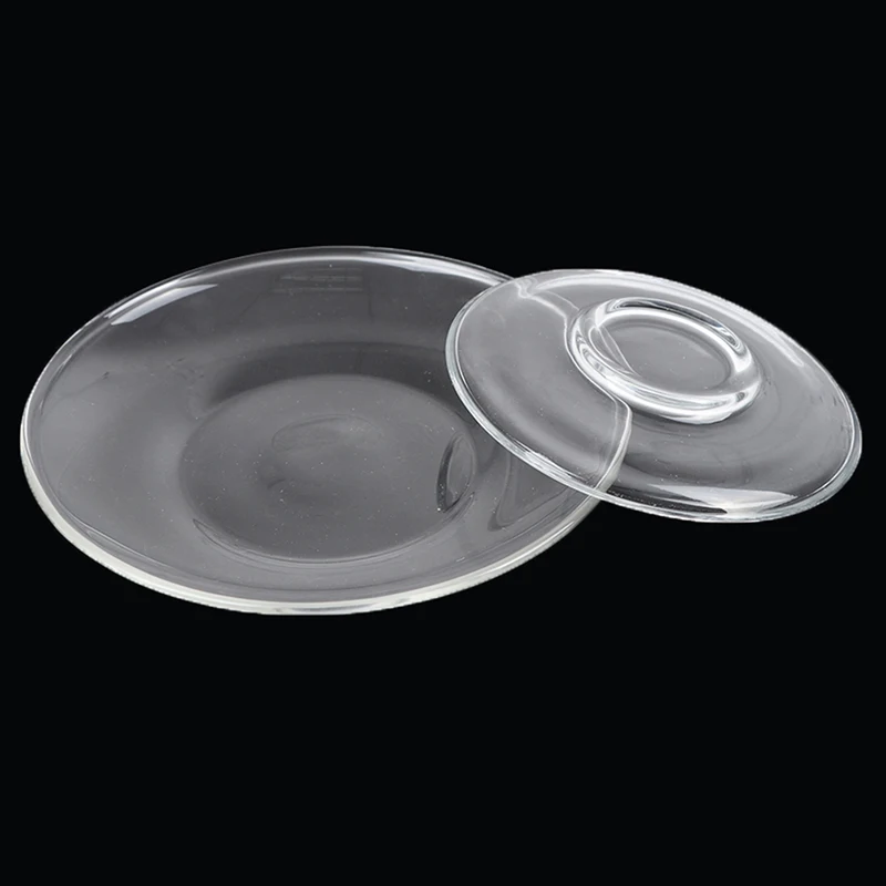 Clear Round Small Dish Heat Resistant Glass Coaster Coffee Saucer Tea Tray Snack Plates