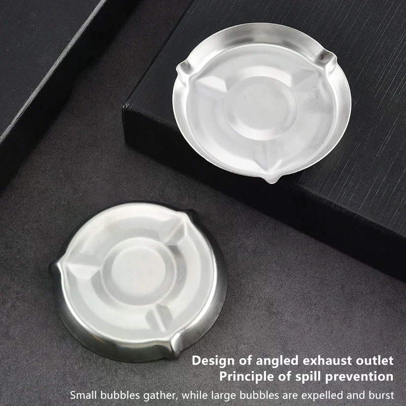 Stainless Steel Pot Watcher Disc Kitchen Essential Prevent Pasta Soups Milk Boiling Over Boil Control Disc For Home Cookers