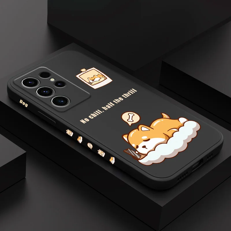

Relaxed Corgi Phone Case For Samsung Galaxy S25 S24 S23 S22 S21 S20 S10 S10E Ultra Plus FE Note 20 Ultra Plus Cover