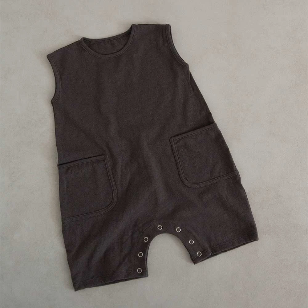 Sommer Neugeborene Baby Jungen Mädchen Stram pler Spiel anzug Overall 100% Baumwolle weiche feste Baby One piece Kleidung