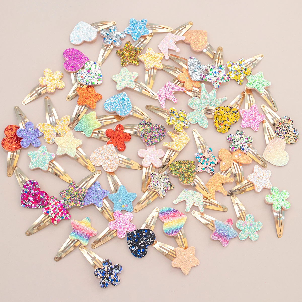 10/20/30pcs Girls Cute Star Hair Clips Kids Lovely Heart Flower Crown Hairpins Headband Barrettes Kids Hair Accessories