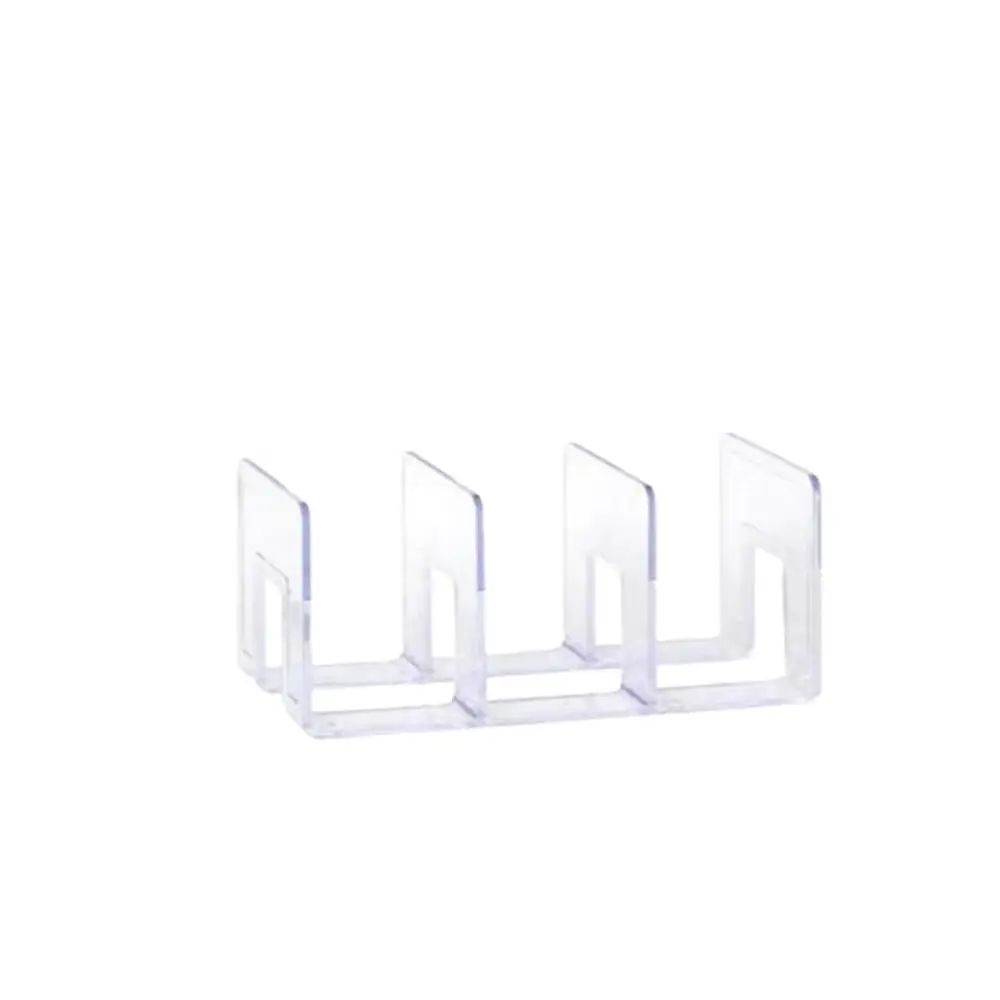 

Acrylic Material Desktop Bookstand Transparent 3/4 Sections Purse/Handbag Organizer Morandi Sturdy Desk File Sorter Office