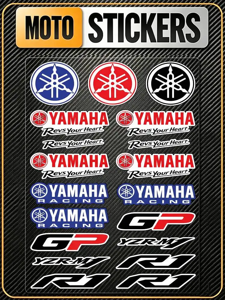 For Yamaha Long Lasting Waterproof Reflective Sticker Scratch Conceal Fit Motorcycle Car Helmet Fridge Decals