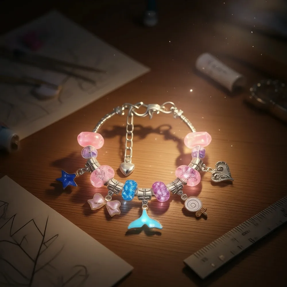 

Набор для создания браслетов своими руками из 180 предметов для девочек: бусины, подвески и шнуры для ожерелий, креативный подарочный набор для творчества