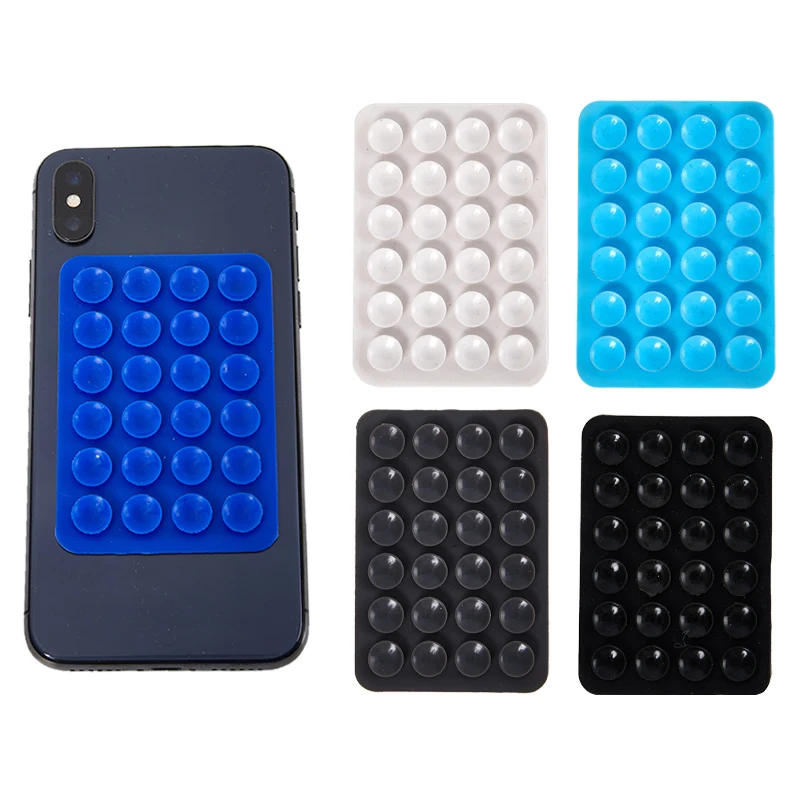 Silicone Double Side Suction Pad For Mobile Phone Fixture Suction Cup Backed Adhesive Silicone Rubber Sucker Pad For Fixed Pad