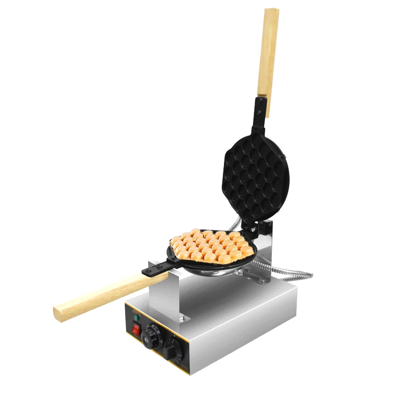 7.8'' Electric Non-Stick Bubble Waffle Maker Hong Kong Style Egg Waffle Rotating Machine with Timer & Temperature Control