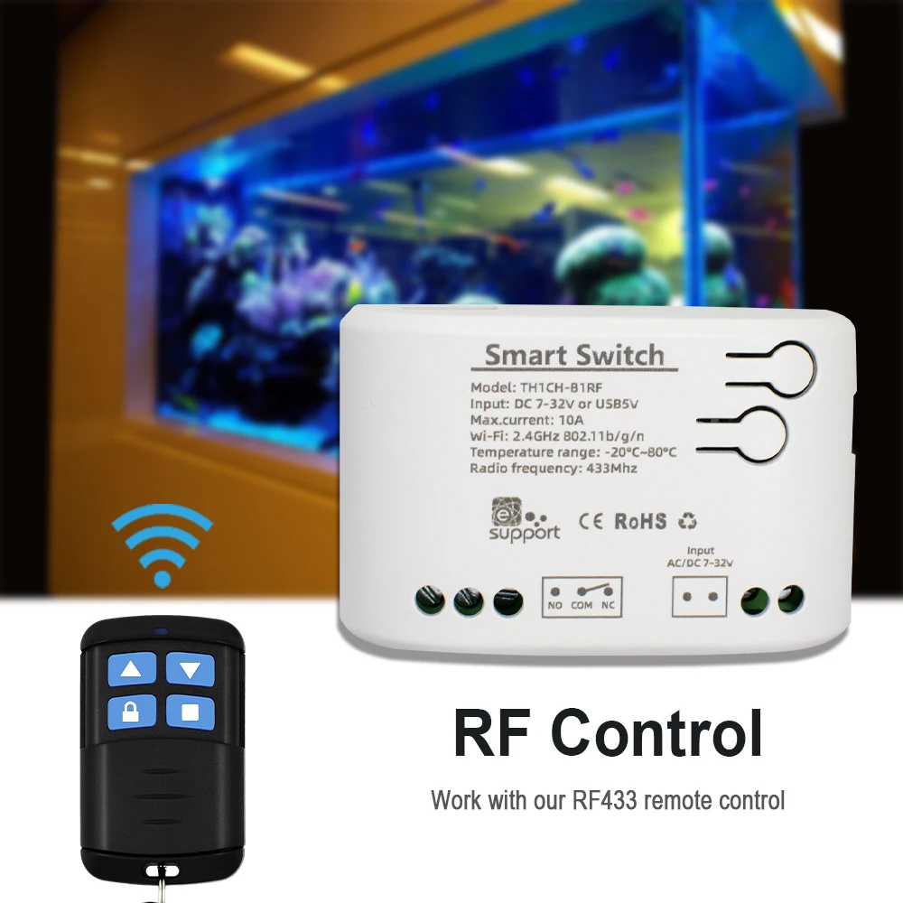 Wifi With Sensor Relay Controller Module Smart Temperature Switch Work with eWeLink APP Alexa Google Home 12V 24V 85-250V 220V