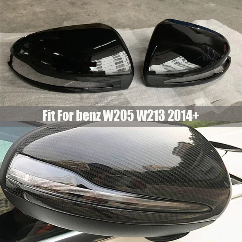 

For mercedes c class w205 Carbon Fiber replacement door side wing mirror covers for benz W213 S w222 car styling Mirror cover