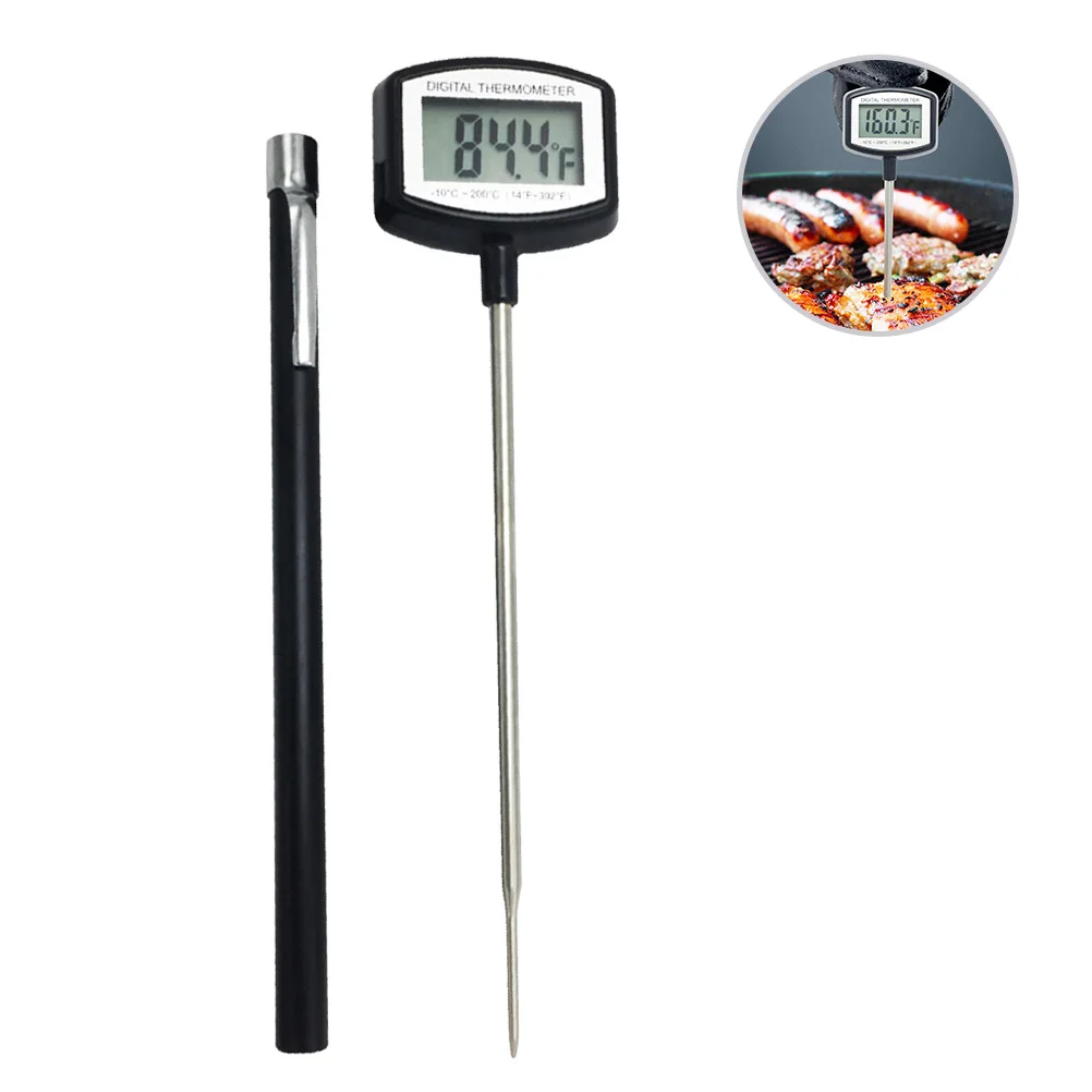 

Digital Meat Thermometer Instant Read Food Thermometer Kitchen Grill Smoker Barbecue Lcd Display ℃ ℉ Beef Pork Fish Turkey Lamb