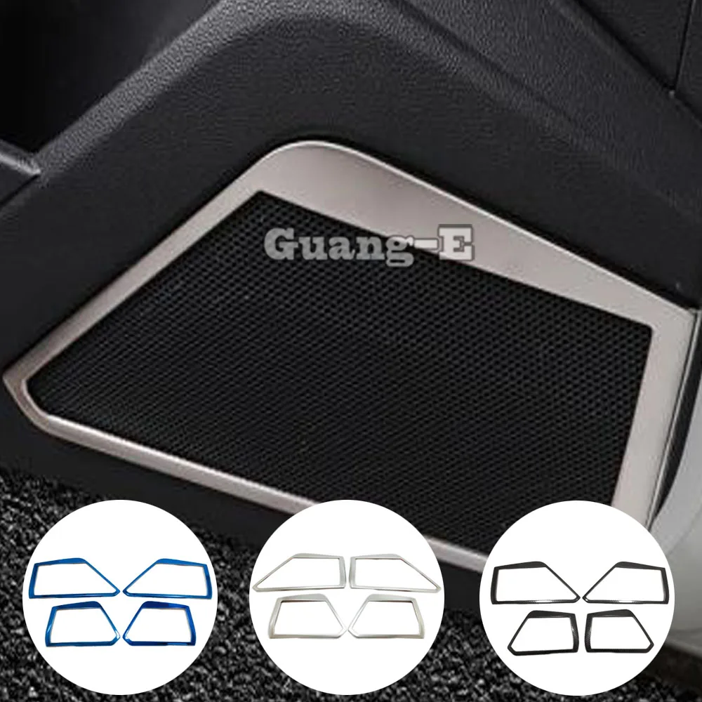 Car Door Detector Inside Audio Speak Sound Cover Ring  Circle Lamp Trim For Volkswagen VW T-ROC TROC 2017 2018 2019 2020 2021