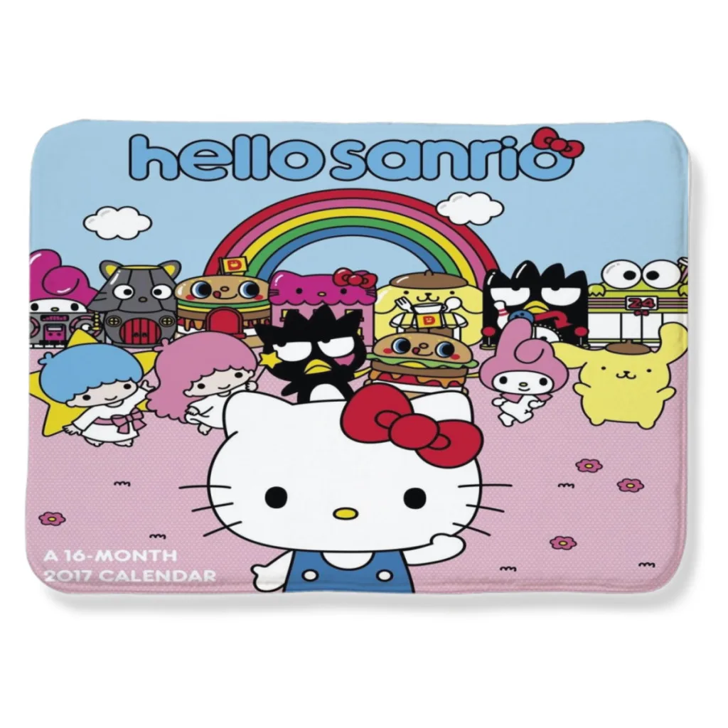 

Cute Comic Anime Hello K-itty Kawaii Living Room Rug Carpet Flannel Slip Mat Decor Aesthetic