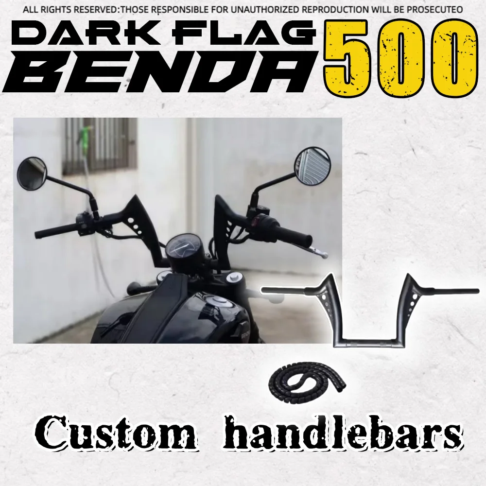 

For Benda Dark Flag 500 Darkflag 500 V4 Black Flag 500 Retro Claw Handlebar Heightened Handlebar