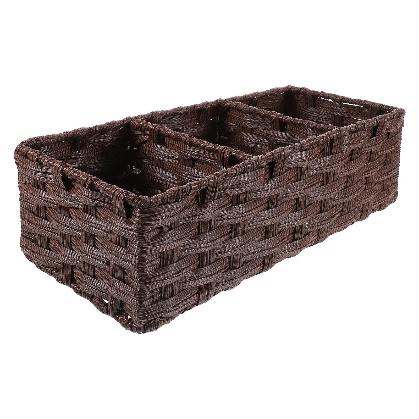 

Handwoven Woven Storage Basket Braided PP Iron Multipurpose Organizer for Kitchen Bathroom Office Desktop Sundries