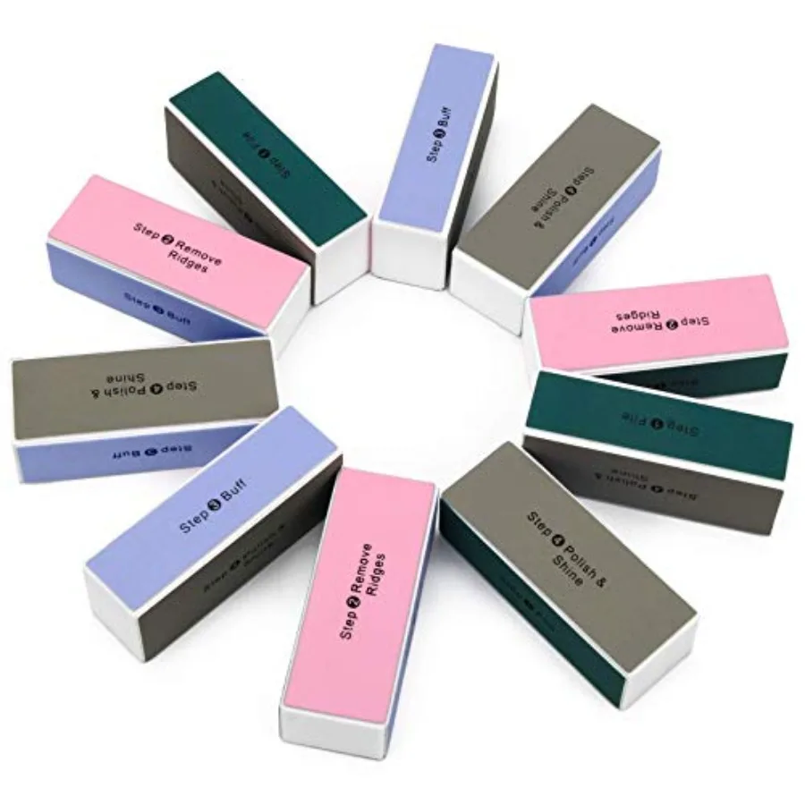 10PCS Colorful Nail Buffer Block Set