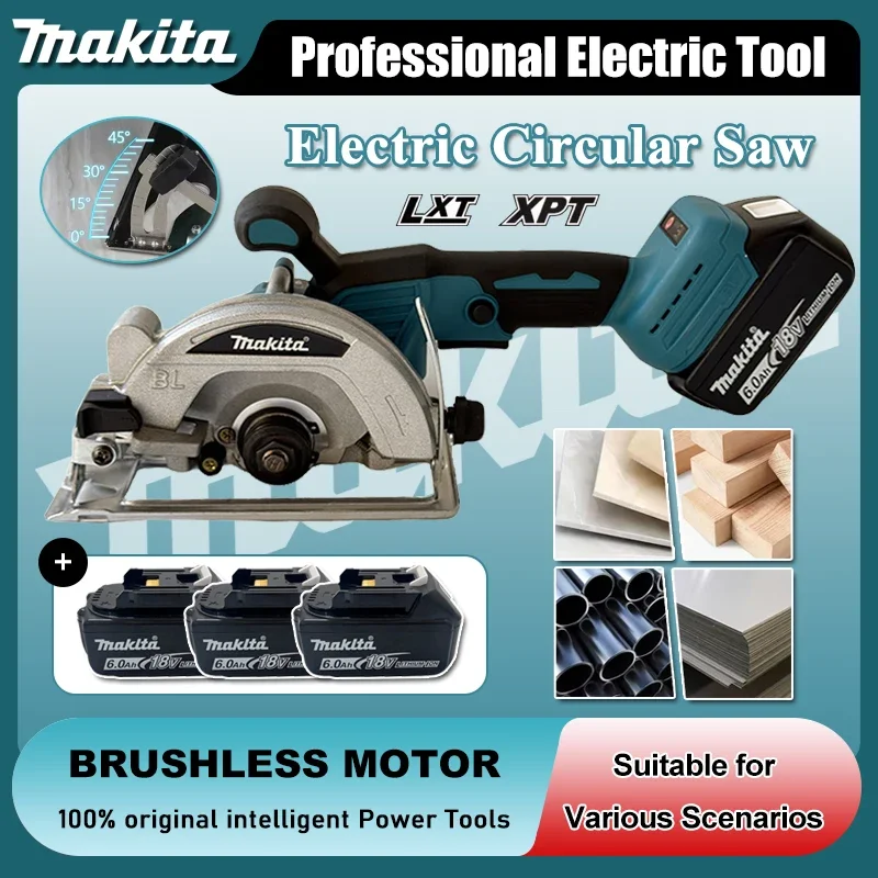 

Makita High Power 5-Inch Brushless Rechargeable Cordless Circular Saw Electric Lithium 125mm Portable Cutting Machine