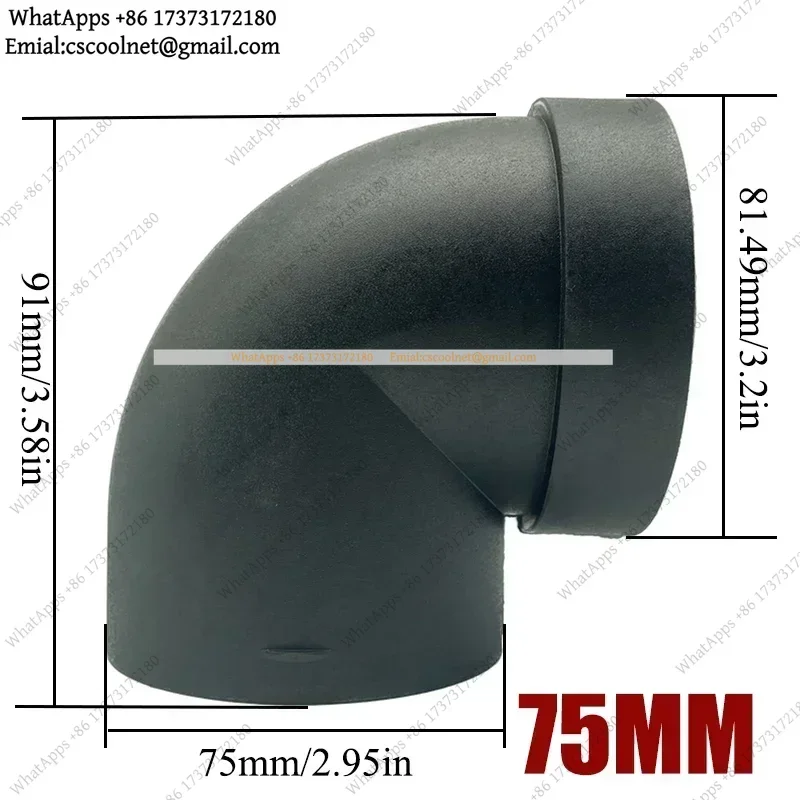 JS03 4X 42/60/75/90mm Plastic L-Shaped Air Pipe Elbow Outlet Connector For Webasto Eberspaecher Parking Car Heater Accessories