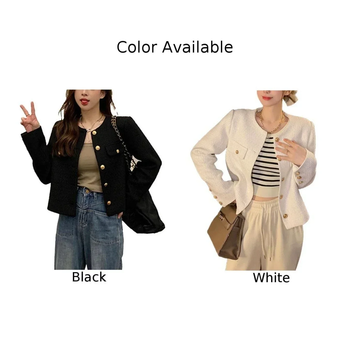 Top versatili da pendolarismo con giacca corta francese di nuova moda da donna