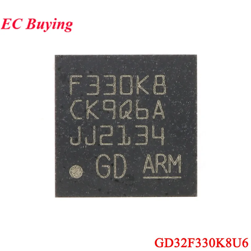 10Pcs/1pc GD32F330K8U6 GD F330K8 GD32F330 32F330K8U6 QFN-32 Cortex-M4 32-bit Microcontroller MCU IC Controller Chip New Original