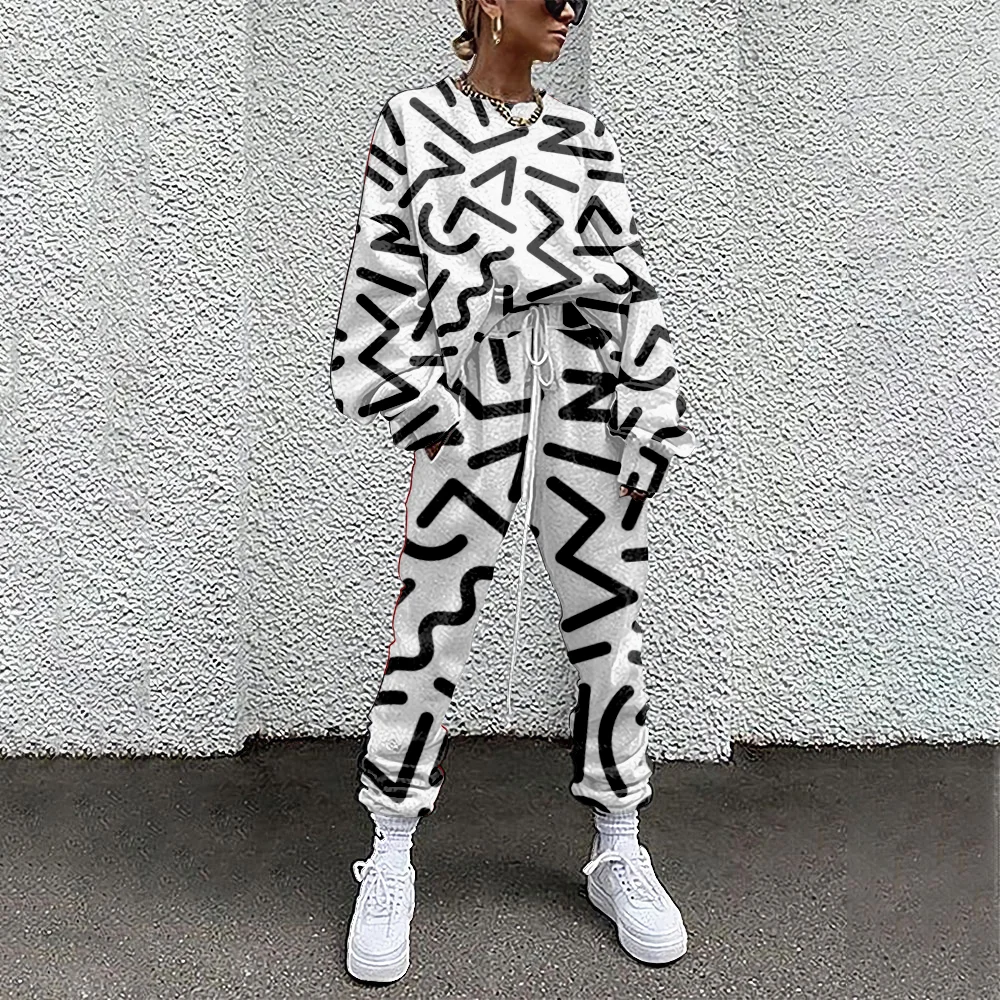 

SOJINM Women Suit Streetwear Set Women Tracksuit sweatpants 2 Piece Set Suit Outfits Print Casual Sport sudaderas Clothing