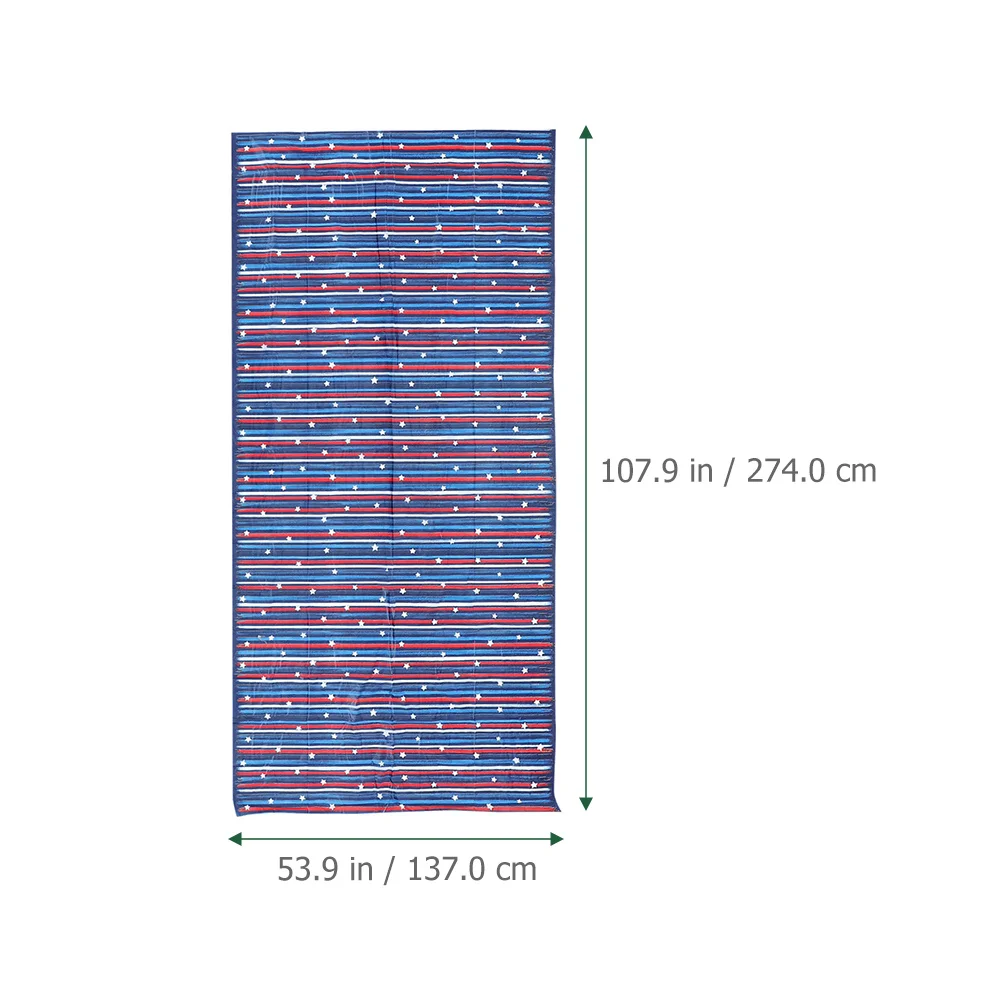 

Decorative Star Strip Tablecloth Bright Color Independence Day Table Cover Patriotic 4th July Picnic Outdoor Table Cloth