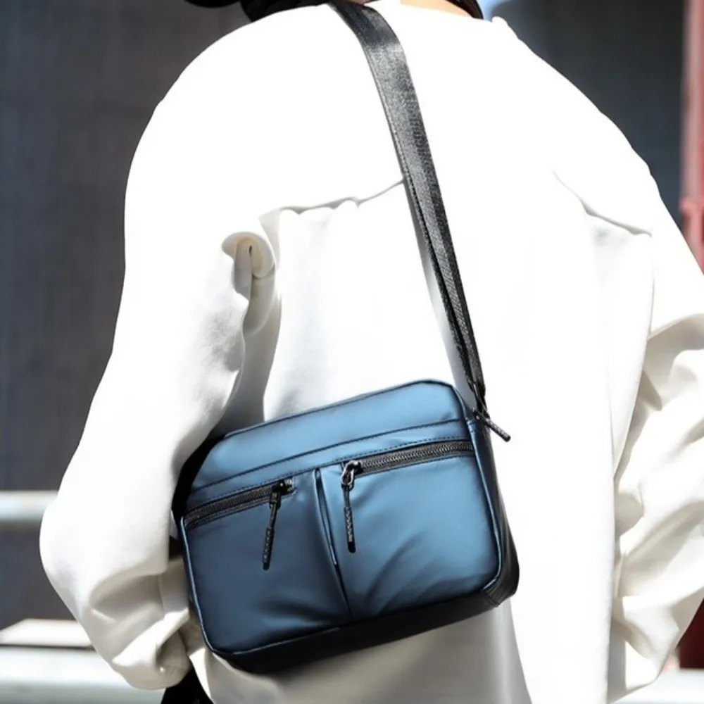 

Single Shoulder Men's Shoulder Bag Fabric Multi-Pockets Man Messenger Bag Multi-functional Large Capacity Nylon Crossbody Bag