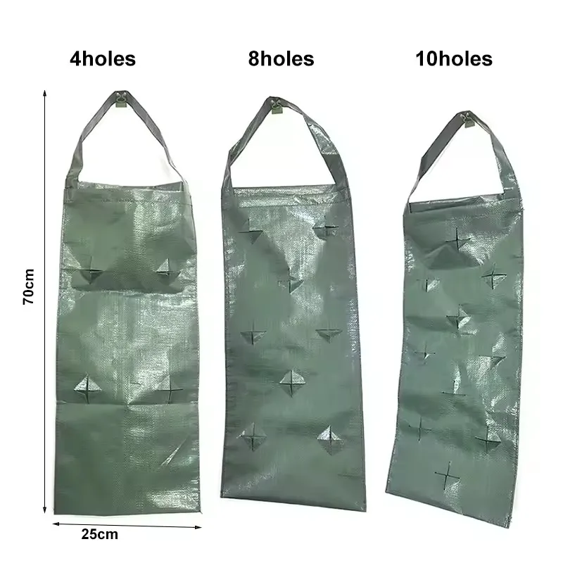 Hanging Grow Bag Strawberry Flower Planter Pots Vertical Garden Vegetable Planting Pots Indoor Outdoor Garden Accessories