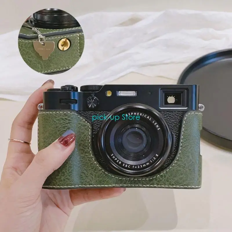 Q5WA Fashion Camera Camera Half Case Bag для x100vi с легким доступом к аккумуляции и подключению штатива