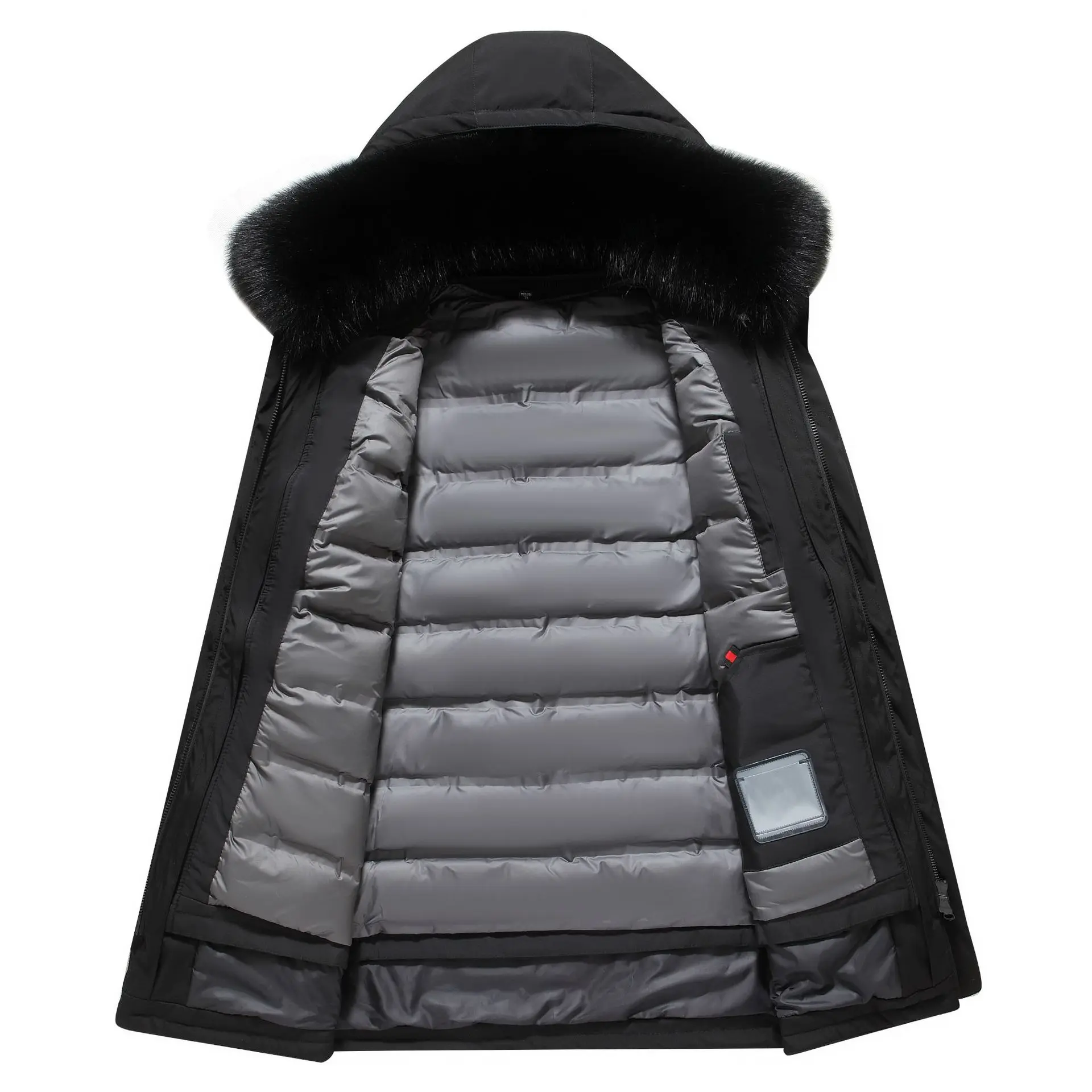 كندا موضة الشتاء سترة للرجال أسفل معطف سترة الرجال الأبيض أوزة أسفل سترة طويلة الحشو انفصال أسفل بطانة داخلية H819