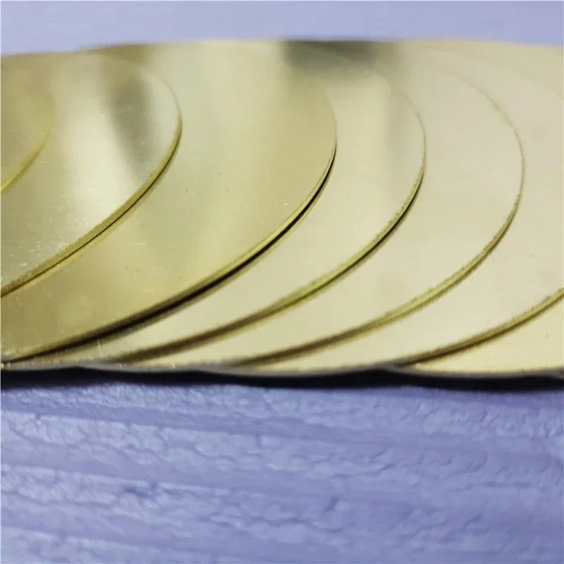 H62 Brass Metal Round Sheet Plate Diameter 35mm Thick 35mm Thin Sheet Foil Plate Shim Circular Plate