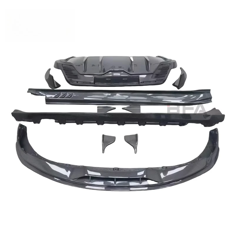 

STLF For Porsches Taycan Upgrade PK Style Carbon Fiber Body Kit Front Spoiler Rear Diffuser Side Skirt Rear Spoiler