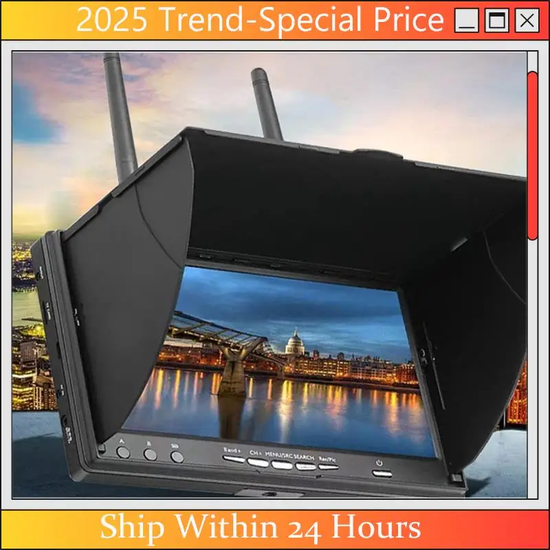 

CHYY Top 5,8G FPV DVR Монитор 7-дюймовый ЖК-экран 800X480 40CH LCD5802D Встроенный двойной приемник для RC FPV Дрон Квадрокоптер Прочный