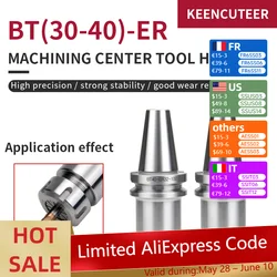 BT30 BT40 knife shank ER16 ER20 ER25 ER32 ER40 70 100L knife shank for CNC machining center spindle tool holder