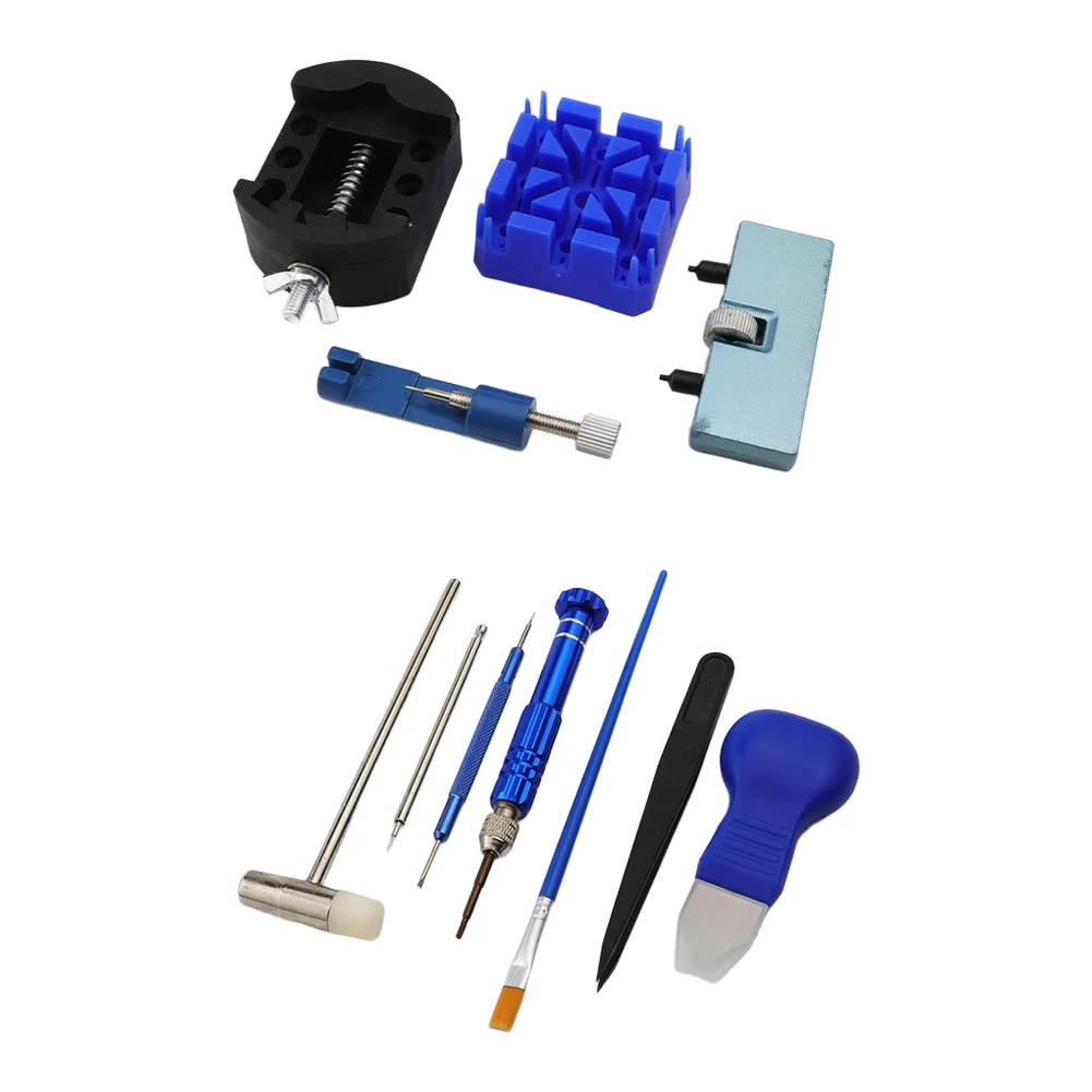 Magnetic Watch Repair Kit 11 pcs with Screwdriver Set Spring Bar Remover Case Opener and Compact Storage Organizer