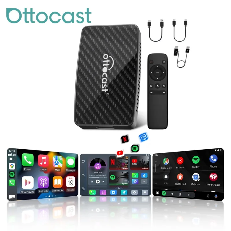 

Ottocast Play2video Pro Android Auto Wireless Box Wireless Carplay Adapter Carplay Netflix Youtube IPTV For Vw Kia Toyota