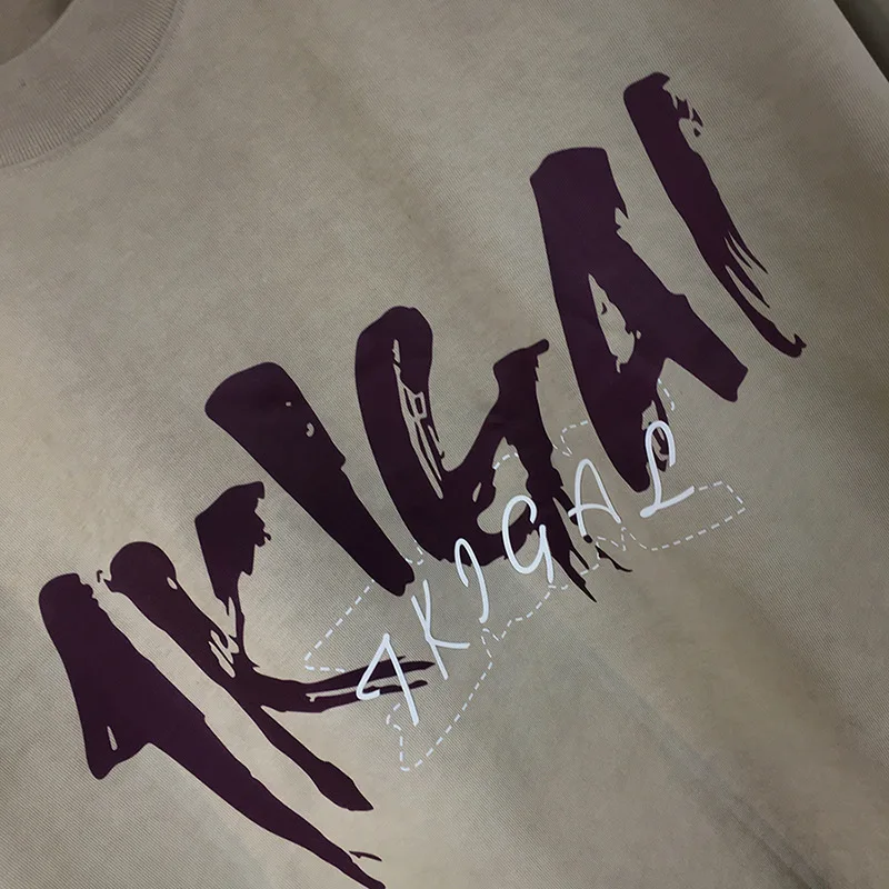 Retro T-shirt for boys, summer 2025 new style, wasteland style, loose and fashionable printed trendy street short sleeved top