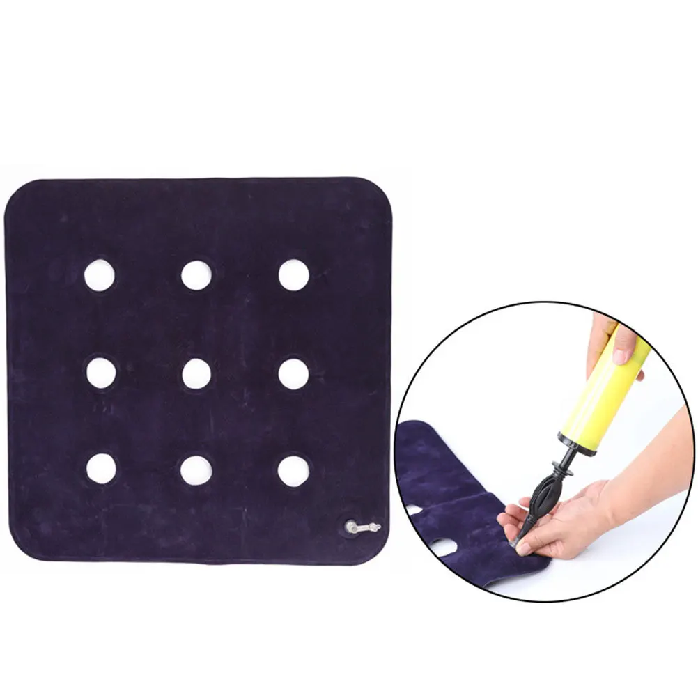 

Square Medical Air Cushion Purple PVC Flocking Inflatable Breathable Anti Bedsore Wheelchair Mat for Bedridden Patients Travel