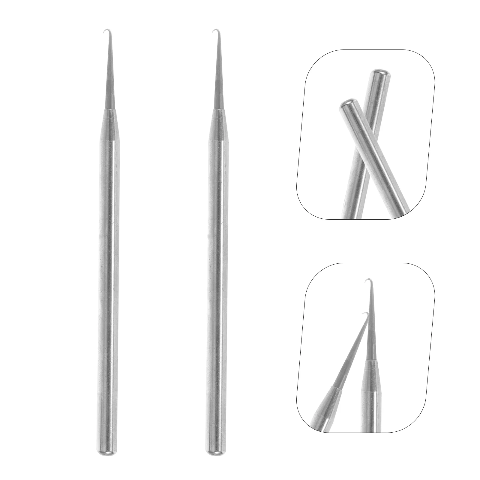 

2 Pcs Hook Repair Tools Glasses Half Frame Half-frame Fixing Stainless Steel Maintenance Eyeglasses Needle Replacement