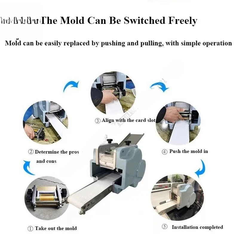 Dumpling Wrapper Maker Wonton Pi Making Machine Commercial/Home Round moulding Machine Ravioli Square Skin Automatic Gyoza Skin